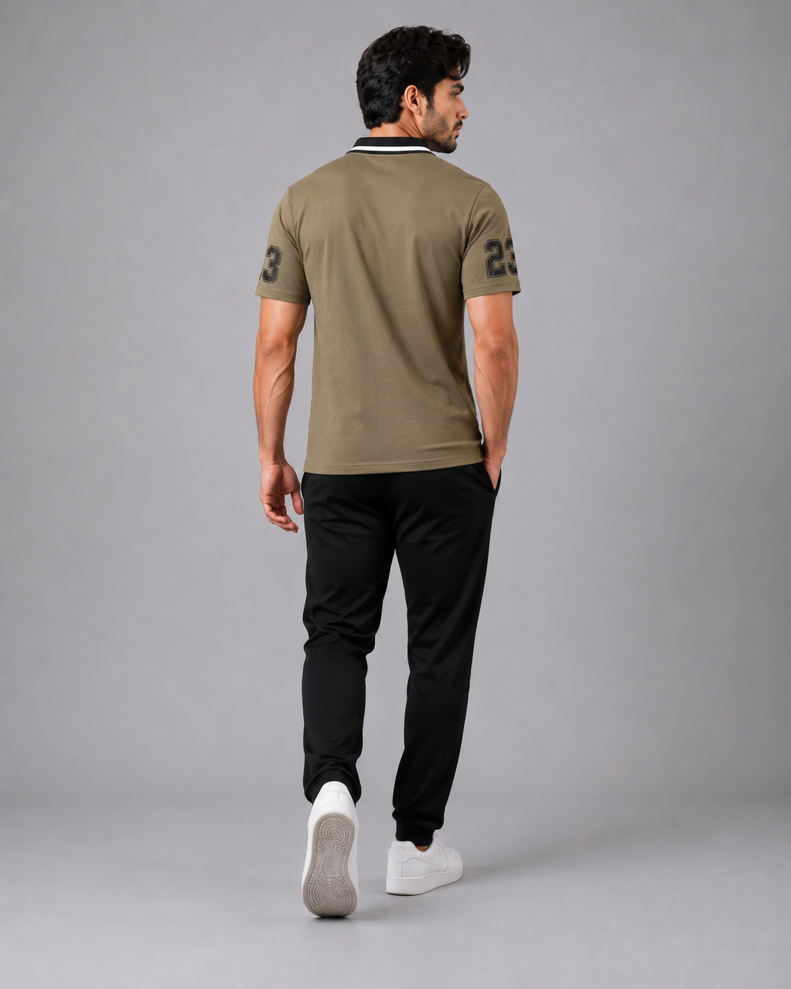 Collar T-shirt 23 (Olive Green)