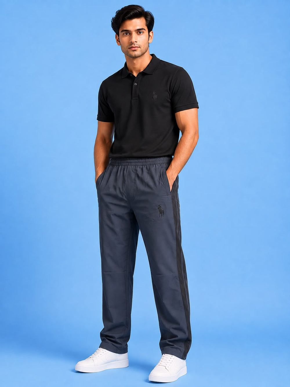Old Money Polo Signature Trouser (Charcoal Grey)