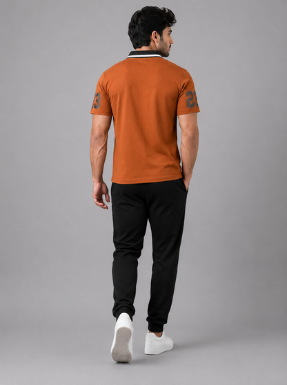 Collar T-shirt 23 (Orange )