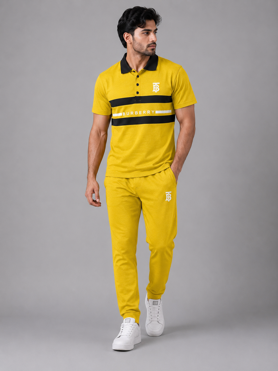 BURBERRY Track Suit (Yellow & Black)