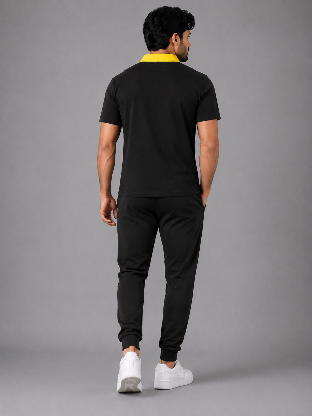BURBERRY Track Suit (Black & Yellow)