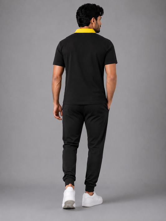 BURBERRY Track Suit (Black & Yellow)