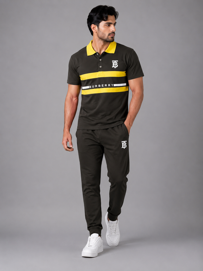 BURBERRY Track Suit (Black & Yellow)