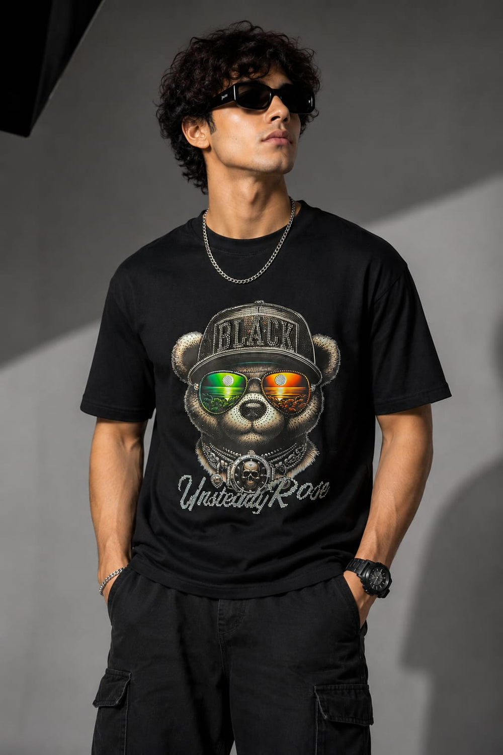 Men’s Black Bear Graphic T-Shirt | Premium Streetwear (Black)