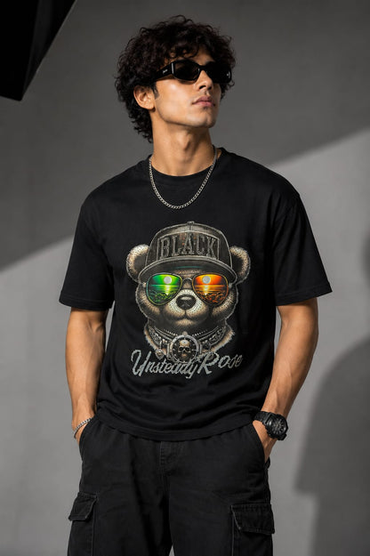 Men’s Black Bear Graphic T-Shirt | Premium Streetwear (Black)