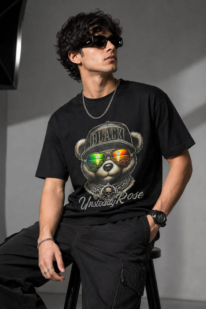 Men’s Black Bear Graphic T-Shirt | Premium Streetwear (Black)