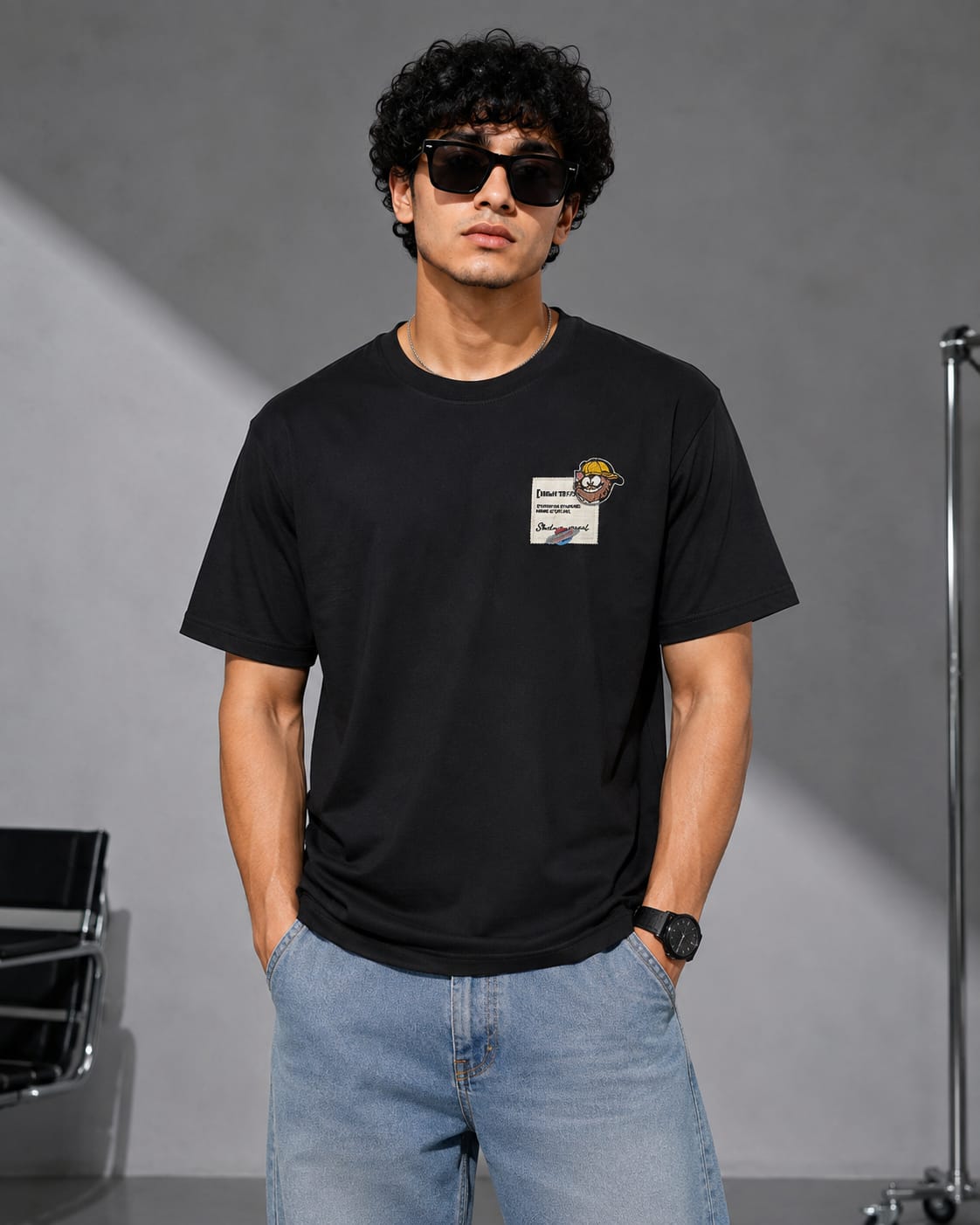BRAIN STORM Graphic T-Shirt  (Black)
