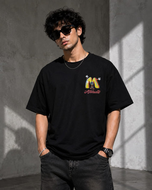 Attitude Oversized Graphic T-Shirt