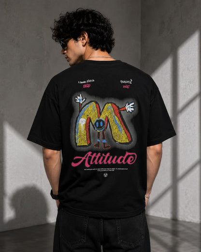Attitude Oversized Graphic T-Shirt