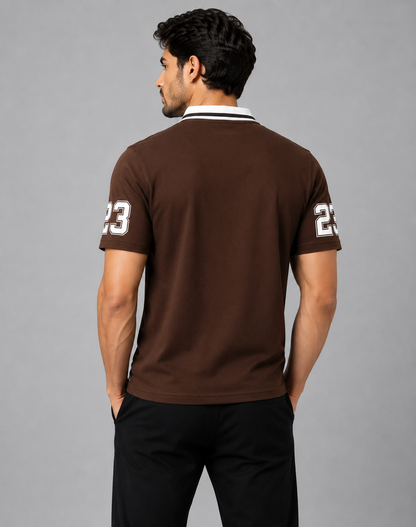 Collar T-Shirt 23 (Brown)