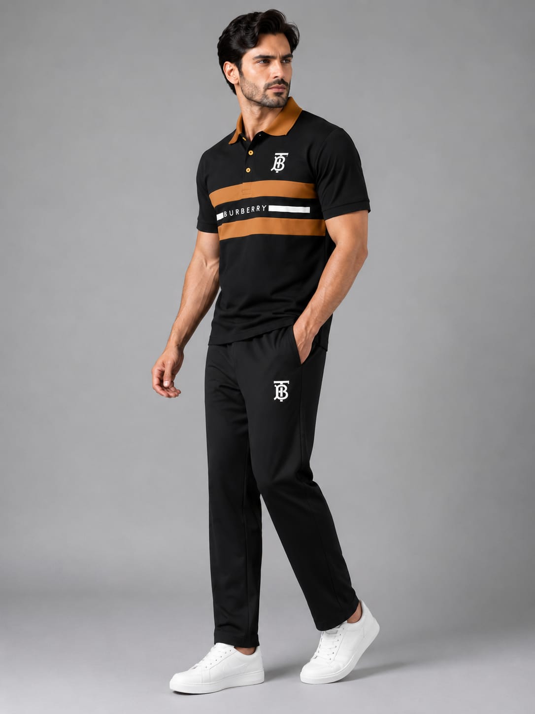 BURBERRY Track Suit (Black & Brown)