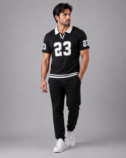 Collar T-Shirt 23 (Black)