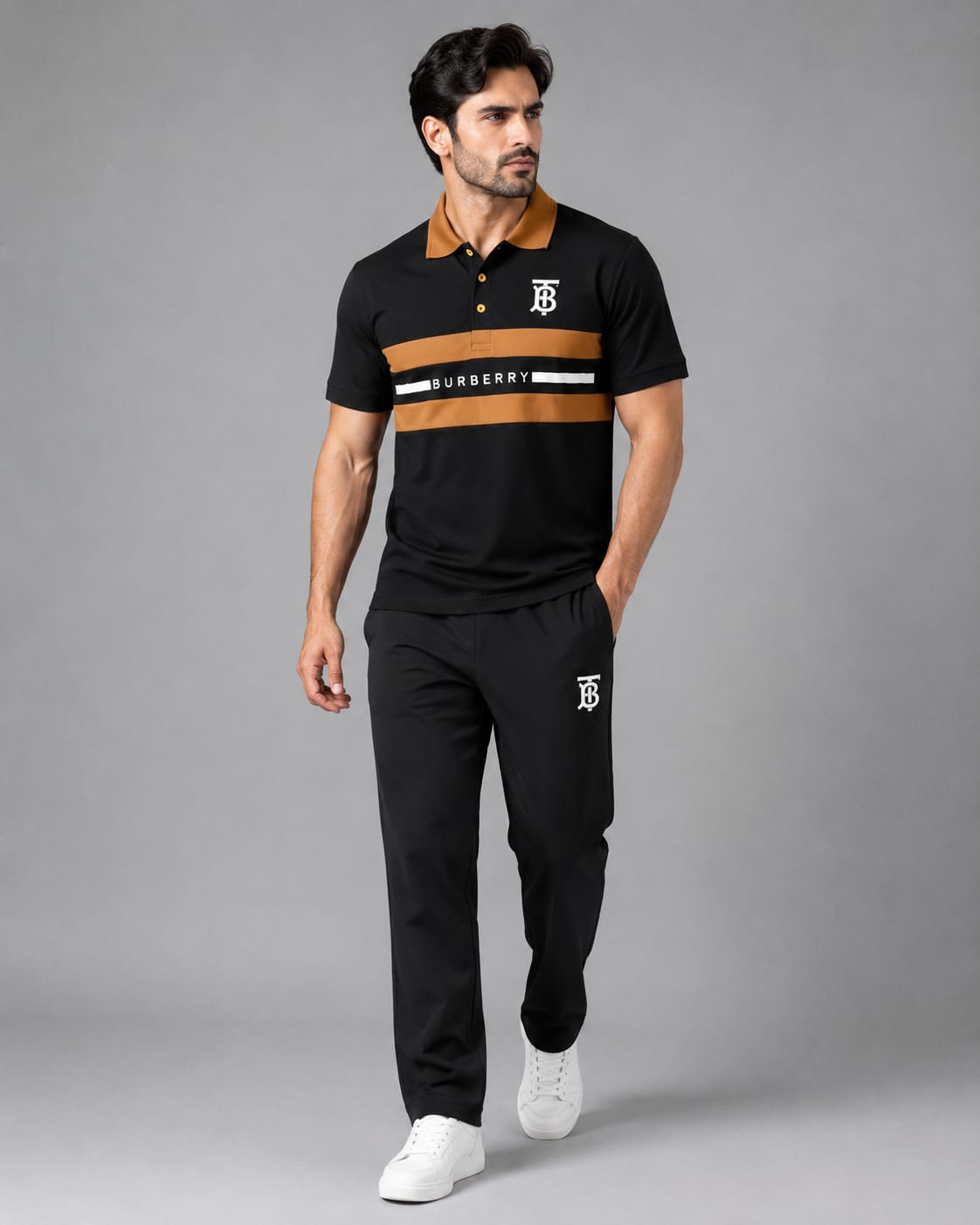 BURBERRY Track Suit (Black & Brown)